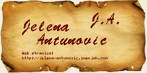 Jelena Antunović vizit kartica